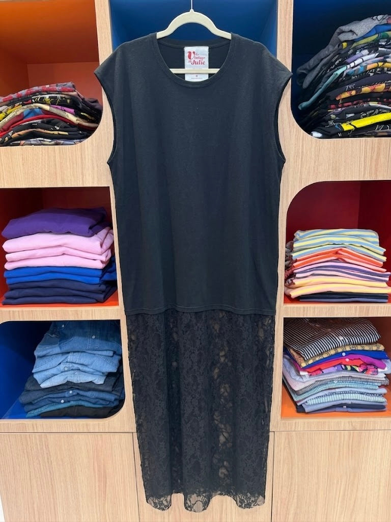Robe upcyclée Fruit of the Loom Noire