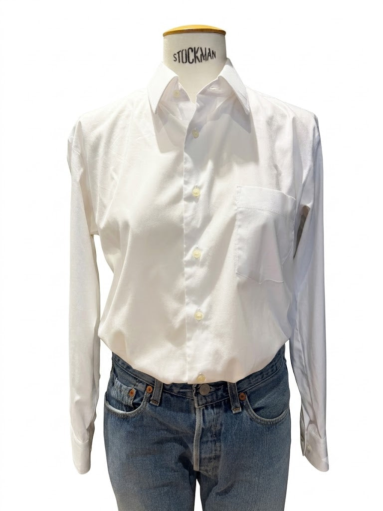 Chemise en popeline blanche