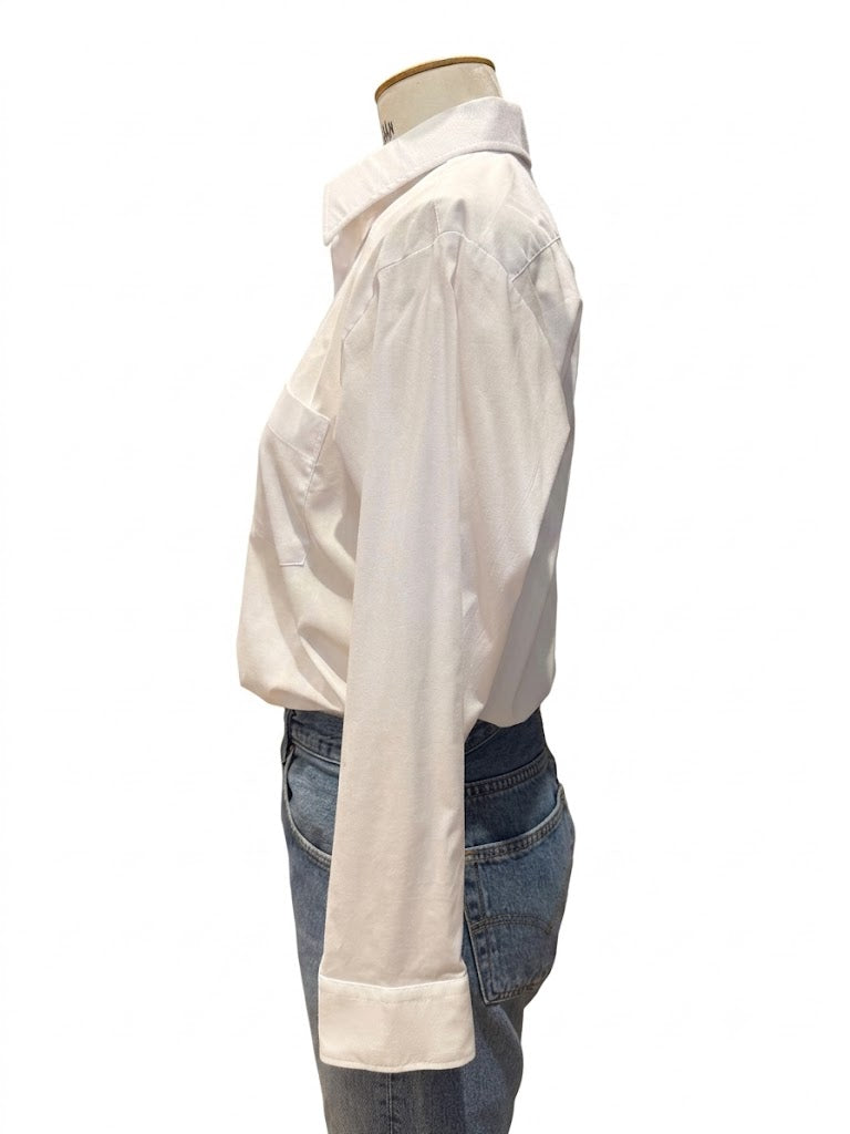 Chemise en popeline blanche