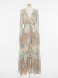 Robe cape en soie