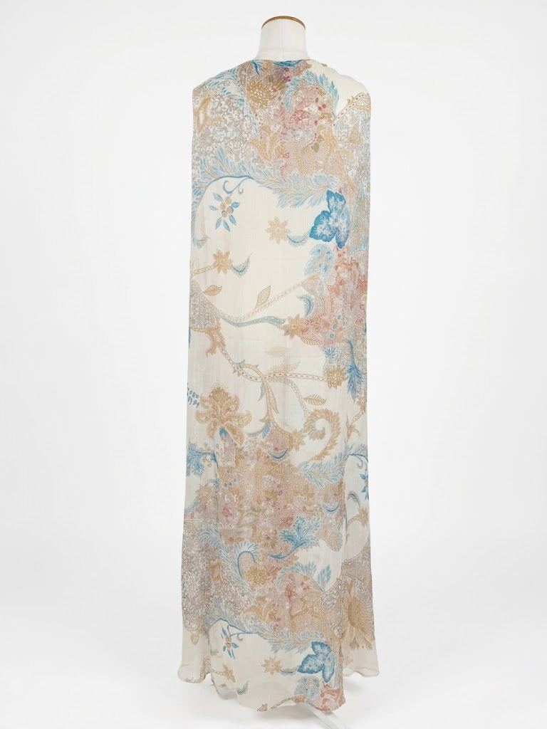 Robe cape en soie