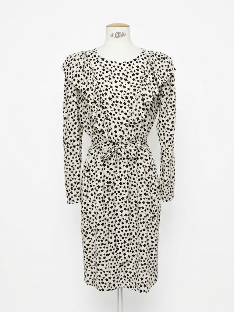 Robe Saint Laurent Rive Gauche à motif étoiles