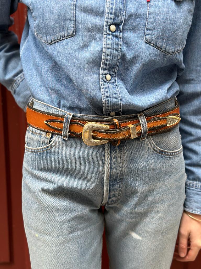 Ceinture en cuir western