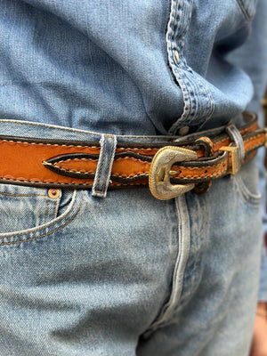 Ceinture en cuir western