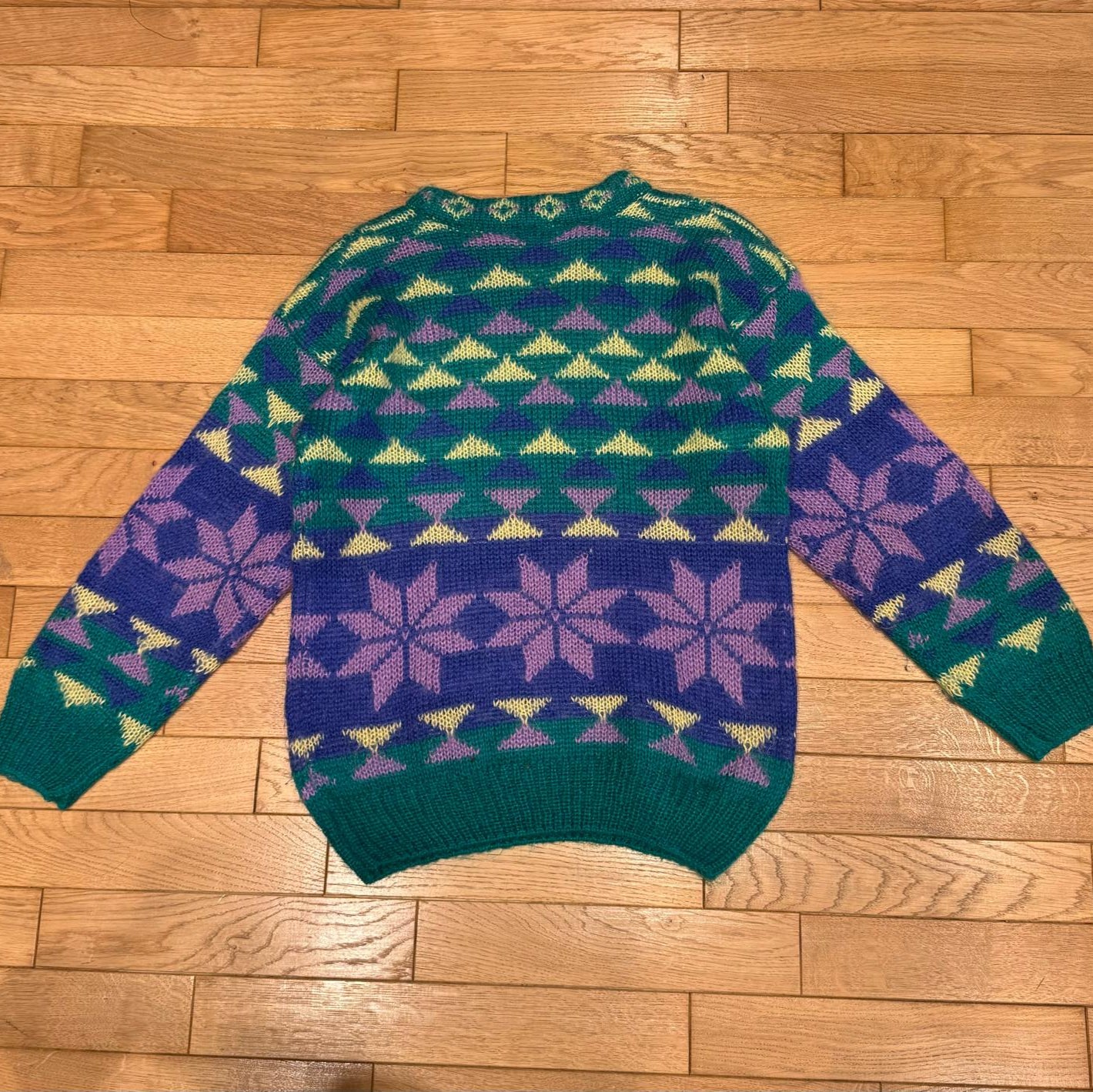 Pull jacquard en laine