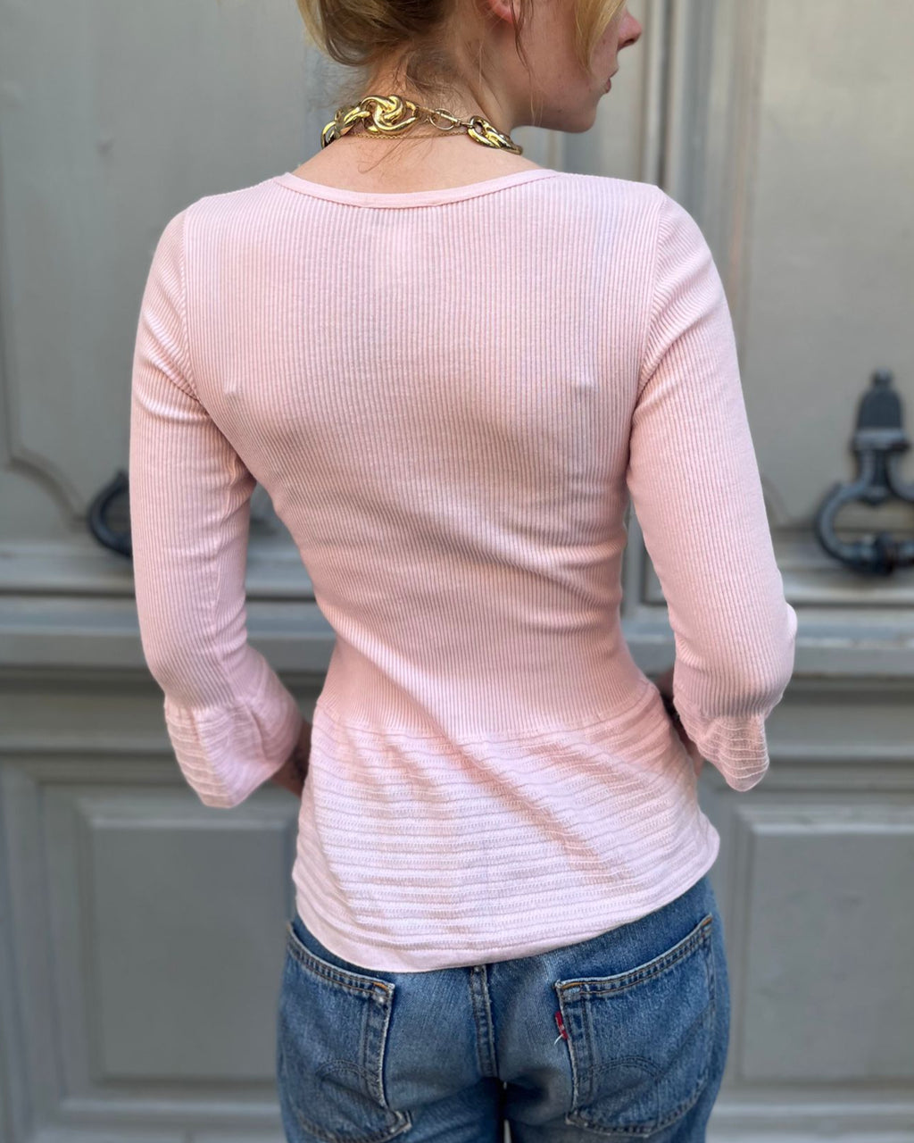 Gilet rose pastel  Agnès B