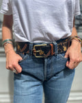 Ceinture noire et marron Ralph Lauren