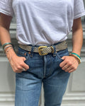 Ceinture tressée argentée