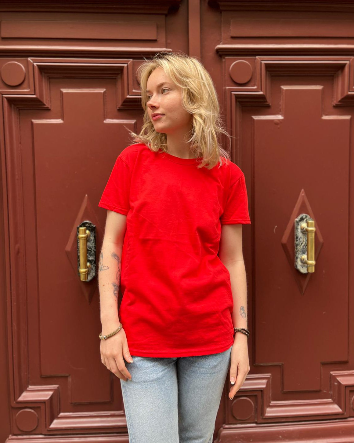 T-shirt rouge Fruit of the Loom