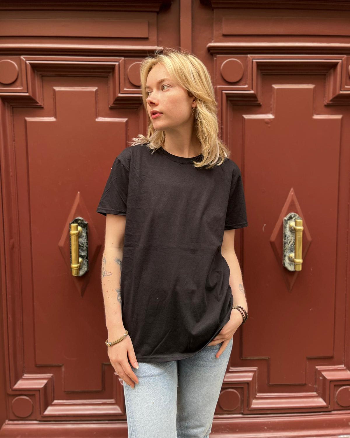 T-shirt noir Fruit of the Loom