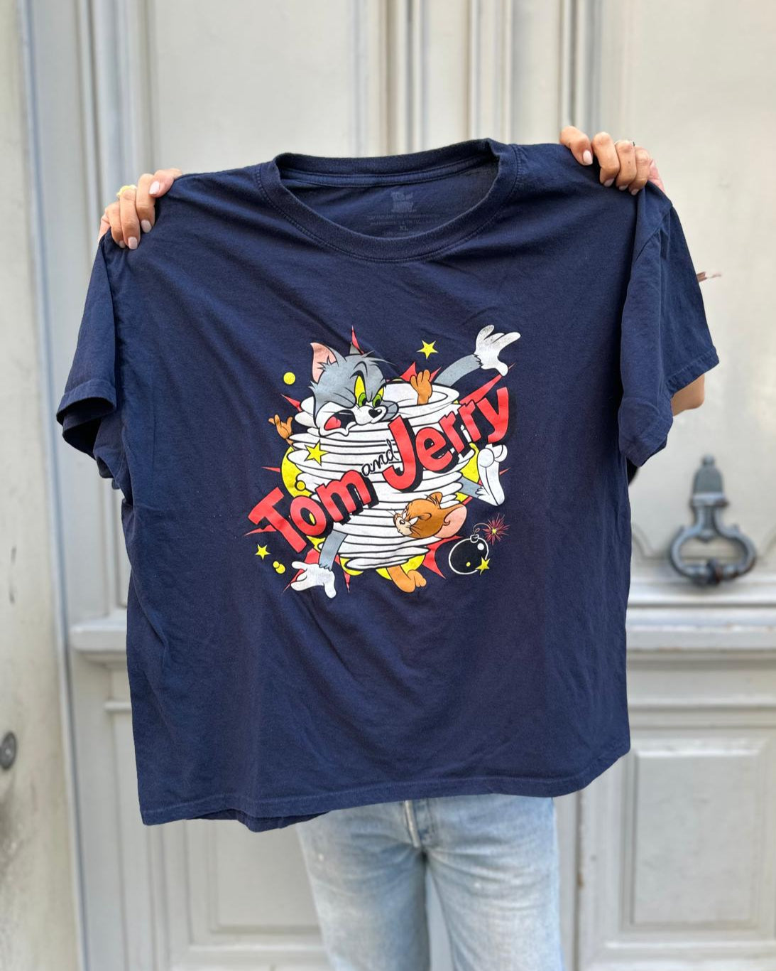 Tee shirt bleu marine Tom et Jerry