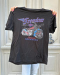 Tee shirt noir Freedom Moto
