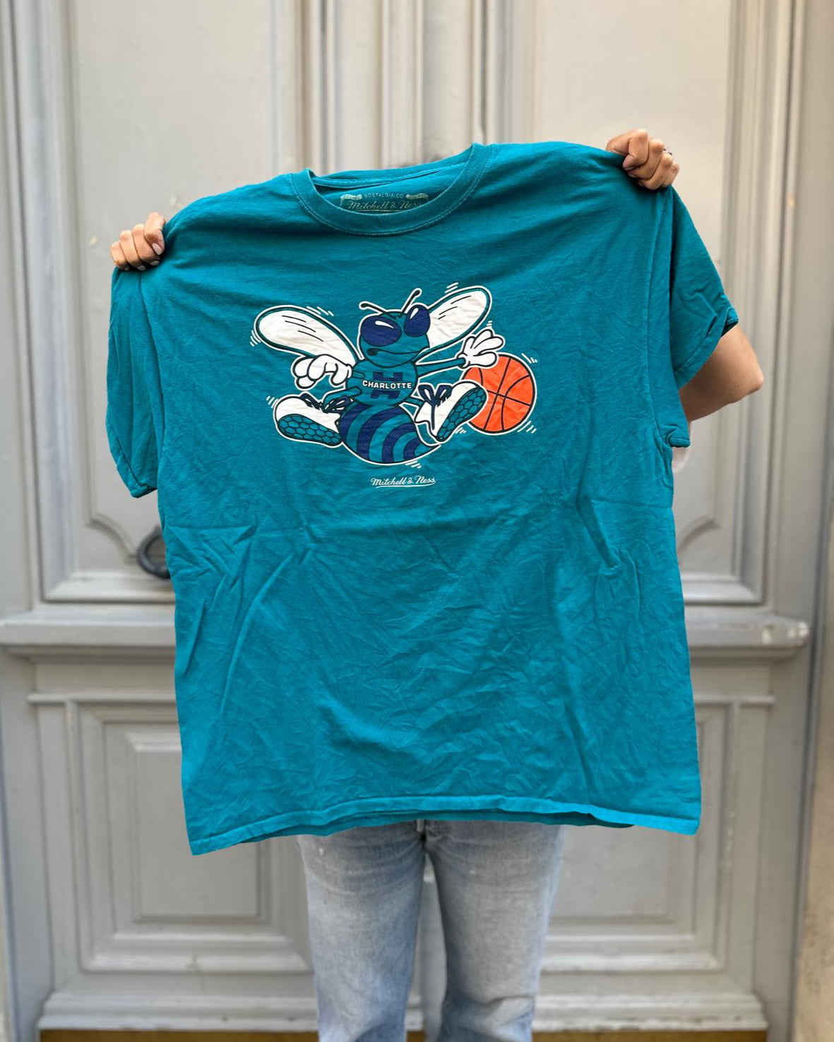 Tee shirt bleu basketball