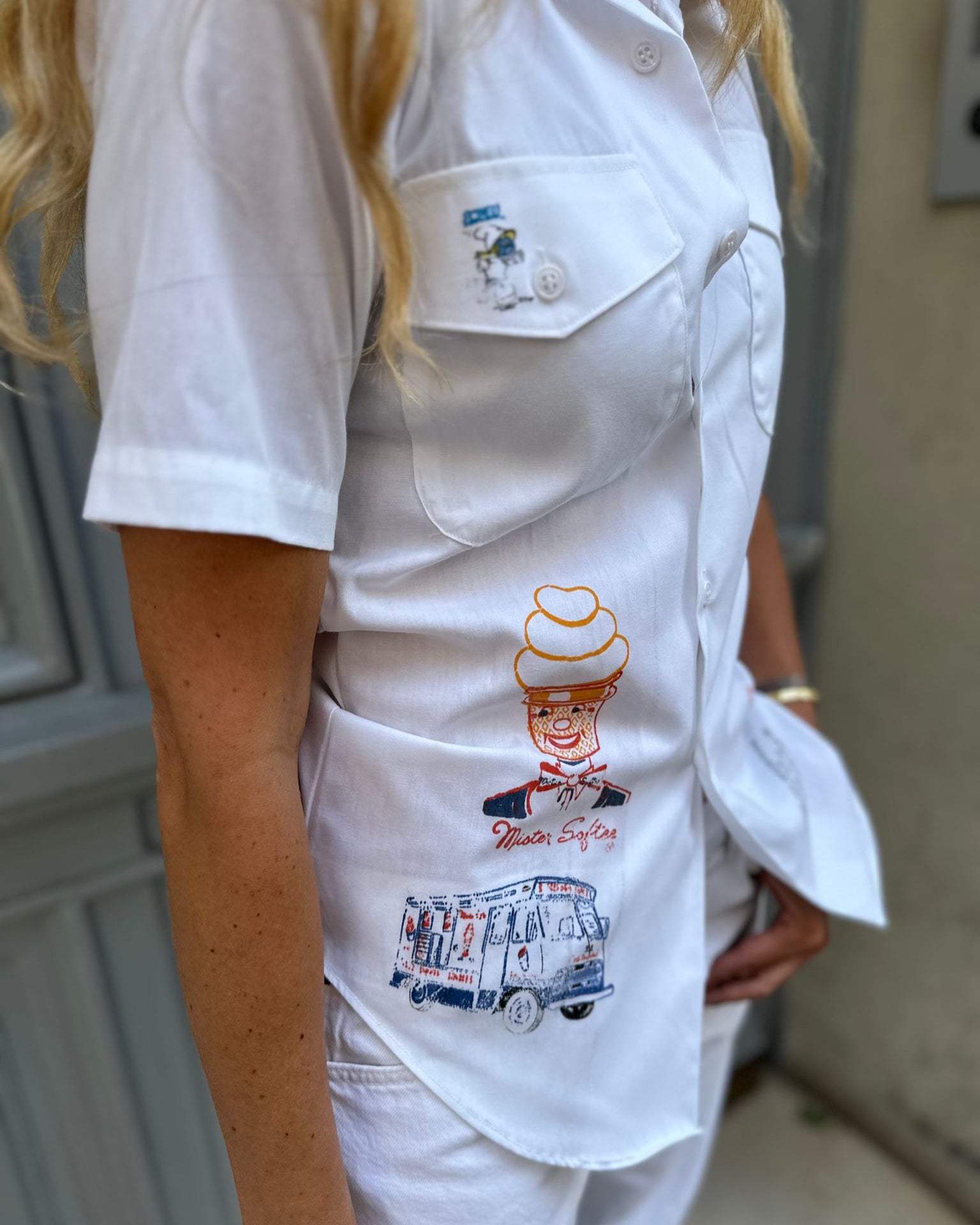 Chemisette blanche imprimé