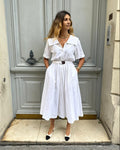 Robe blanche cintrée