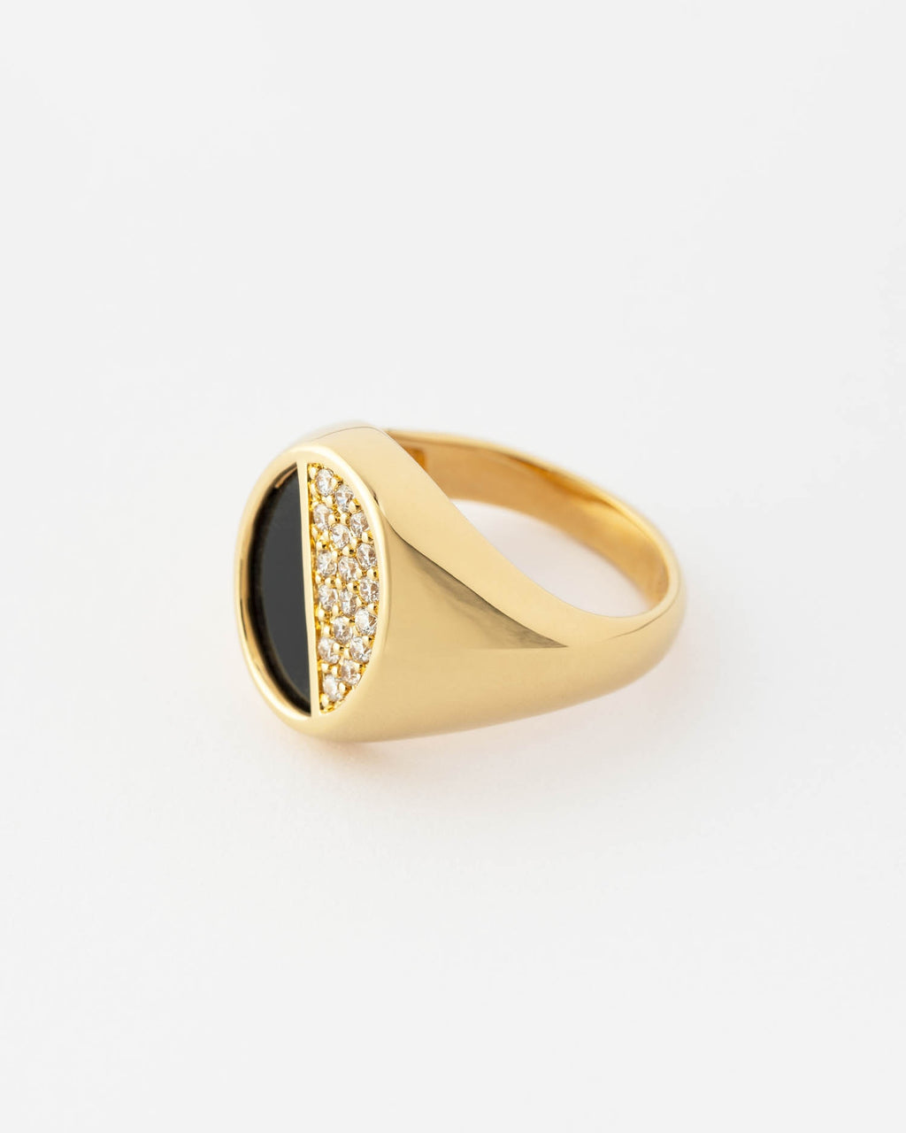 Bague Halo Onyx