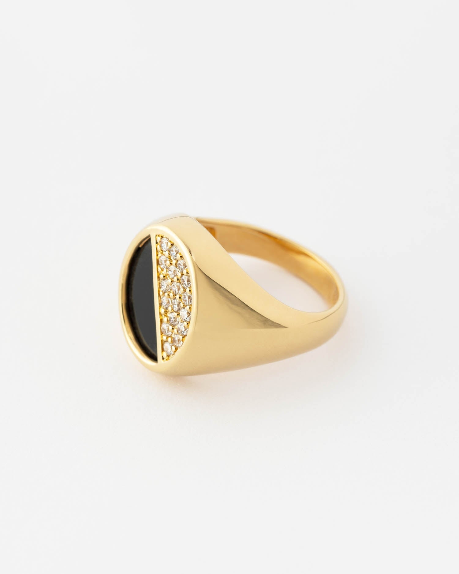 Bague Halo Onyx