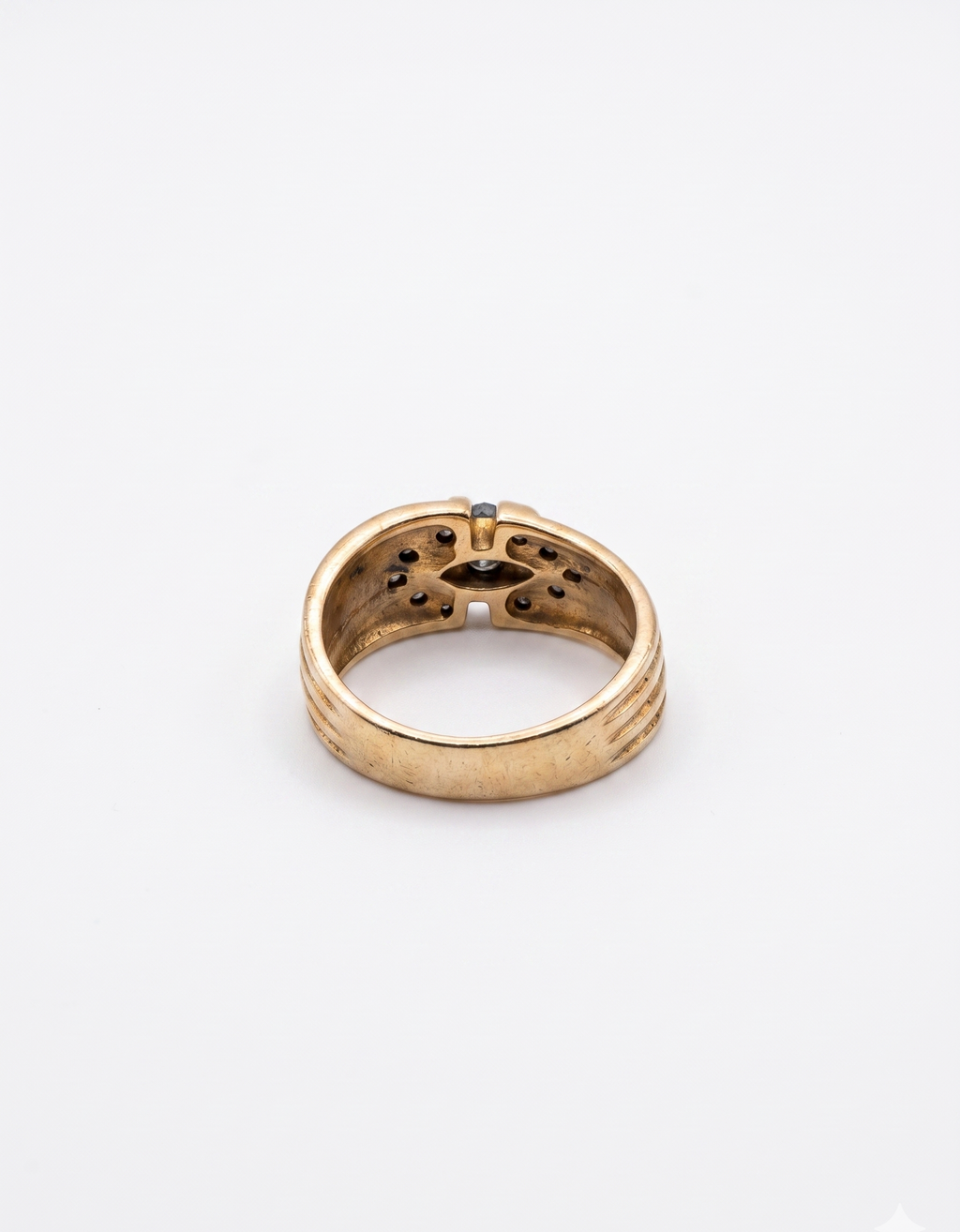 Bague rétro à pierre verte