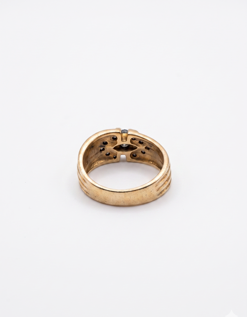 Bague rétro à pierre verte