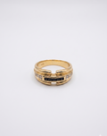 Bague à pierres noires