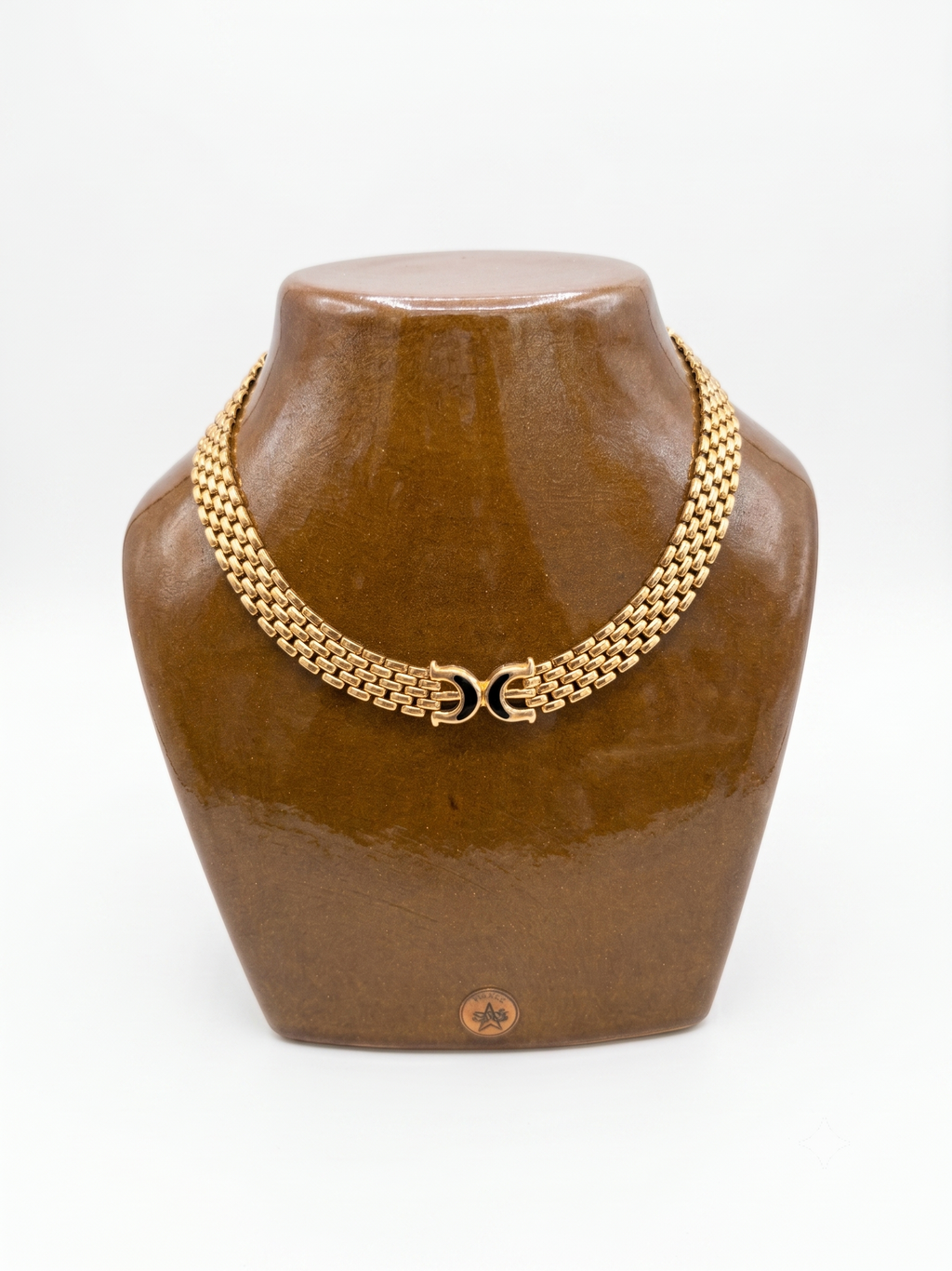 Collier vintage doré multi-rangs