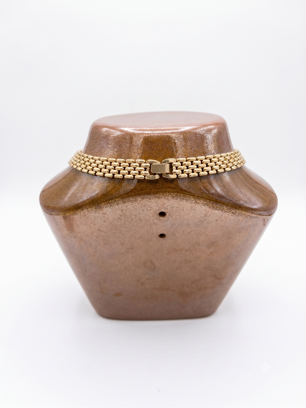 Collier vintage doré multi-rangs