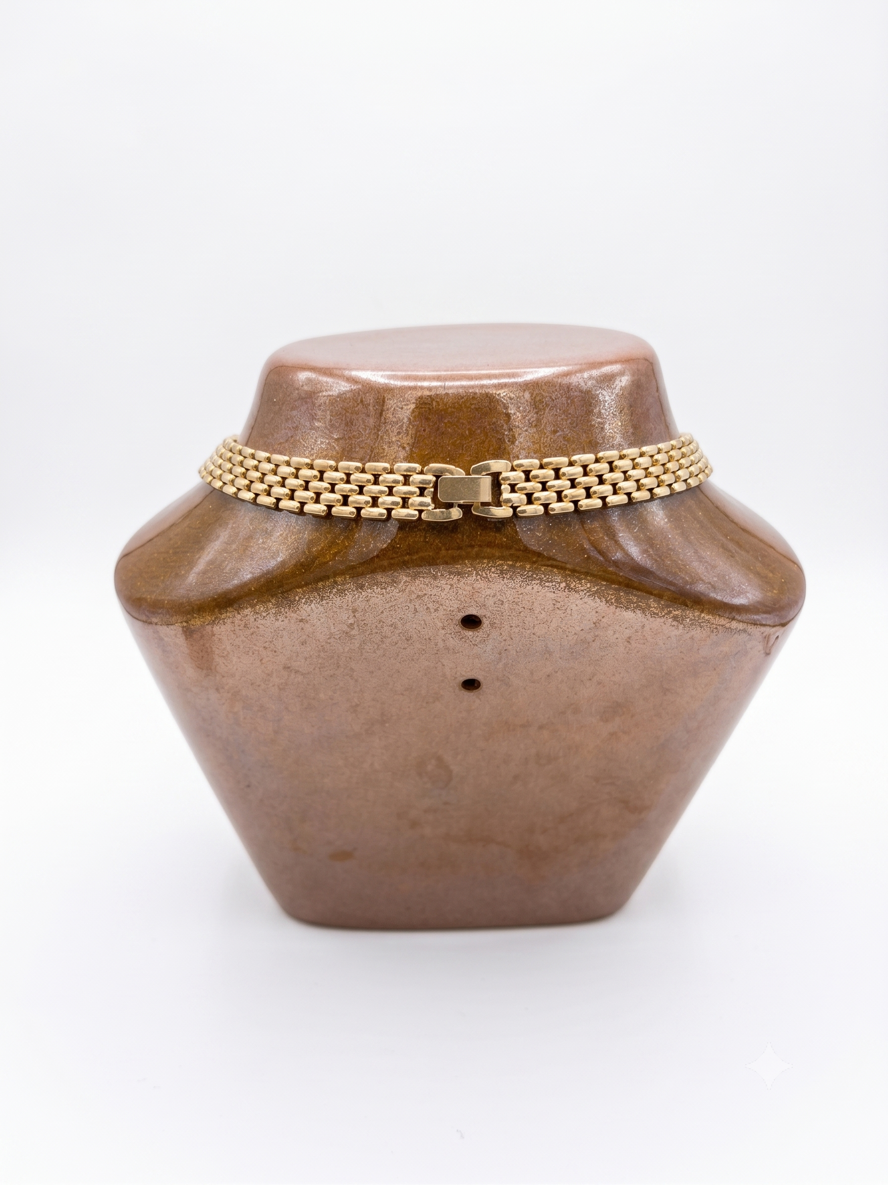 Collier vintage doré multi-rangs