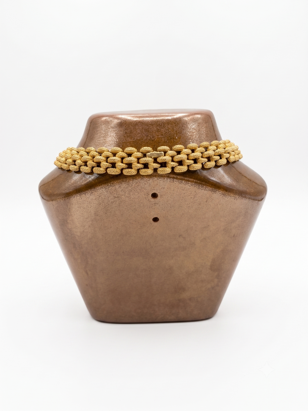 Collier Monet maille tressée dorée