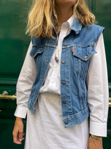 Veste sans manches en jean