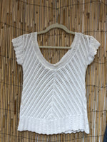 Top en maille blanc