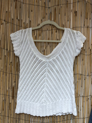 Top en maille blanc