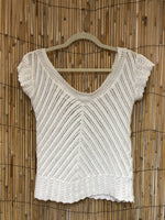 Top en maille blanc