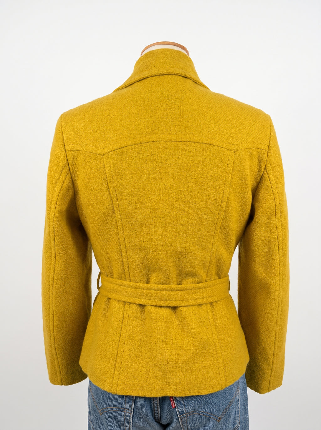 Veste Stefanel en laine jaune moutarde