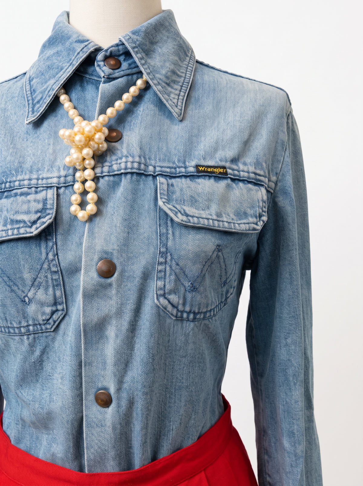 Chemise Wrangler en denim bleu clair