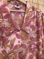 Chemise fleurie rose