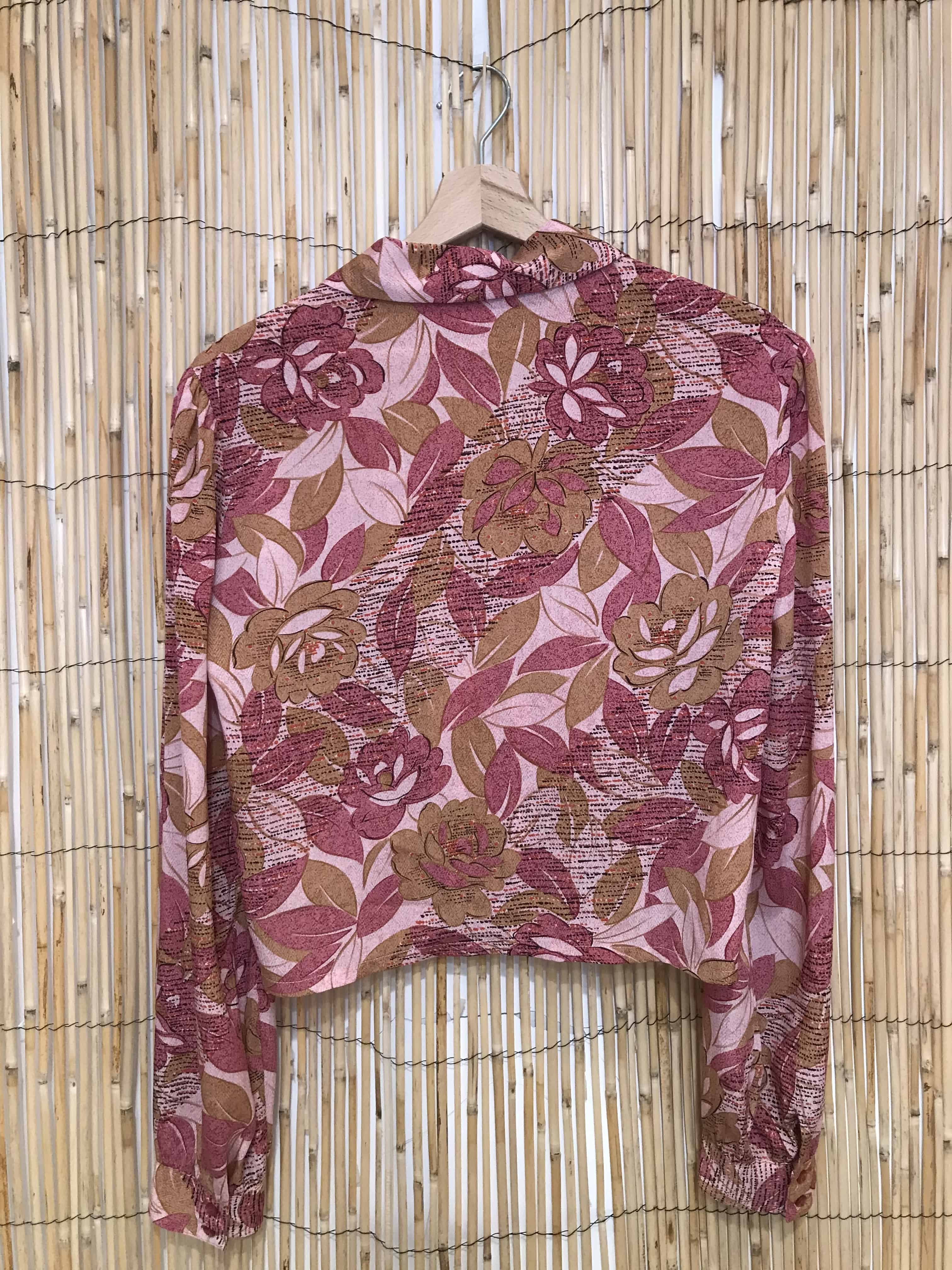 Chemise fleurie rose