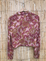 Chemise fleurie rose