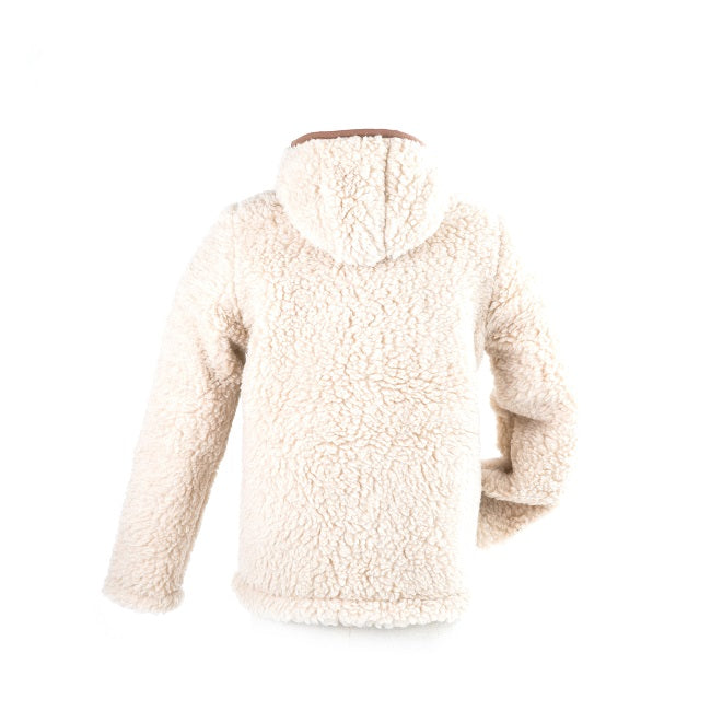 Gilet en laine à capuche marron