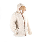 Gilet en laine à capuche marron