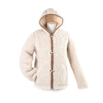 Gilet en laine à capuche marron