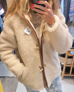Gilet en laine à capuche marron