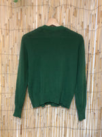 Pull vert à motifs