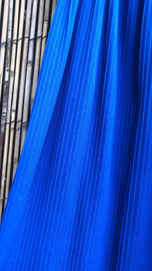 Robe plissée bleue